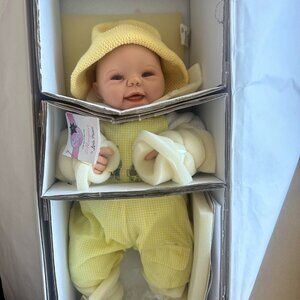 Vintage Baby Margreet by Leila Pieters 19" resin baby doll.